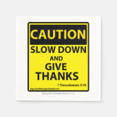 スローダウン与え感謝していする スタンダードカクテルナプキン (正面)