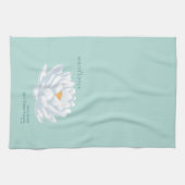 スローダウン、アインタイムズスクエア – 白い蓮 キッチンタオル (横)