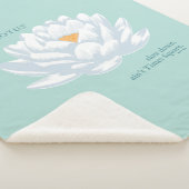 スローダウン、アインタイムズスクエア – 白い蓮 シェルパブランケット (3/4)