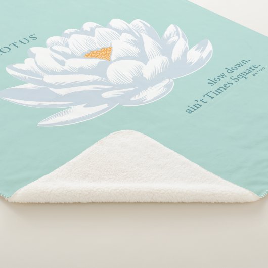 スローダウン、アインタイムズスクエア – 白い蓮 シェルパブランケット (3/4)