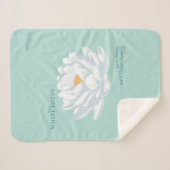 スローダウン、アインタイムズスクエア – 白い蓮 シェルパブランケット (正面(横))