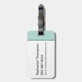 スローダウン、アインタイムズスクエア – 白い蓮 ラゲッジタグ (裏面縦)