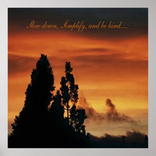 スローダウン、シンプル化、そして優しくすること….. ポスター (正面)