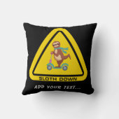 スローダウン |スロおもしろいス乗馬スクーターテンプレート クッション (裏面)