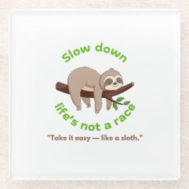 スローダウン – スロースグラフィック ガラスコースター