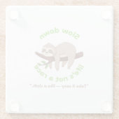 スローダウン – スロースグラフィック ガラスコースター (裏面)