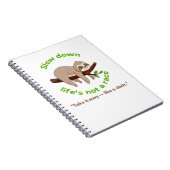 スローダウン – Sloth Graphic Tee & Gift ノートブック (右側)