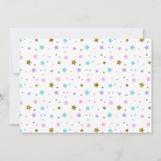 スローティコーンのお泊まり会の誕生日招待状 招待状 (裏面)