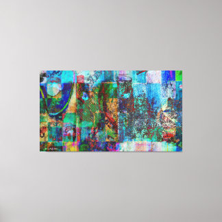 スローディケイラージ – 抽象芸術通りアートトリプティチ キャンバスプリント