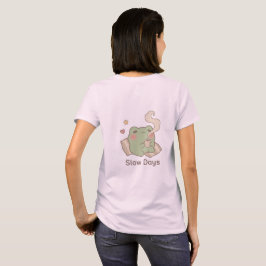 スローデイズカエル女子Tシャツ | かわいいカワイイTee Tシャツ