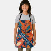 スロートのレインボーカラフルパパーソナライズされたターン エプロン (インサイチュ)