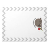 スロートアップルツリーグレーシェブロン先生 ノートパッド (正面)