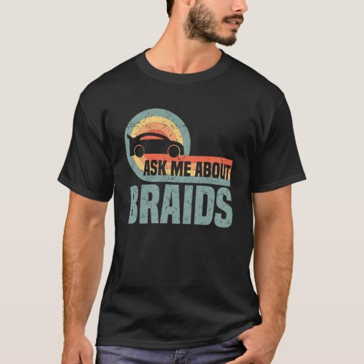 スロートカーレトロ編み Tシャツ (正面)
