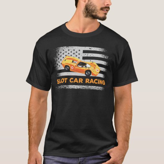 スロートカーUSフラグスロットカー Tシャツ (正面)