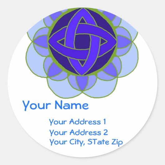 「スロートチャクラを開く」住所 シール (正面)