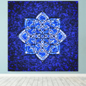 スロートチャクラ振動治癒セラピー キャンバスプリント (インサイチュ (ウッドフロア))