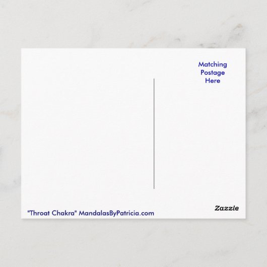 「スロートチャクラ」はがき ポストカード (裏面)