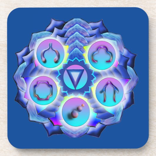 スロートチャクラ – 記号 コースター (正面)