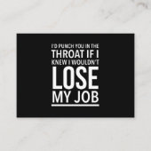 スロートパンチの従業おもしろい員引用文白 名刺 (正面)