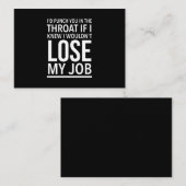 スロートパンチの従業おもしろい員引用文白 名刺 (正面/裏面)