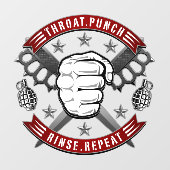 スロートパンチウィンドウにしがみつく ウィンドウサイン (シート)