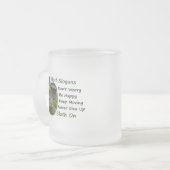 スロートフォトスロッやる気を起こさせるトことわざ フロストグラスマグカップ (正面左)