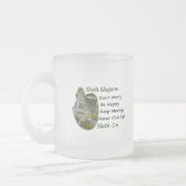 スロートフォトスロッやる気を起こさせるトことわざ フロストグラスマグカップ (左)