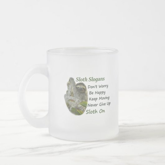 スロートフォトスロッやる気を起こさせるトことわざ フロストグラスマグカップ (左)