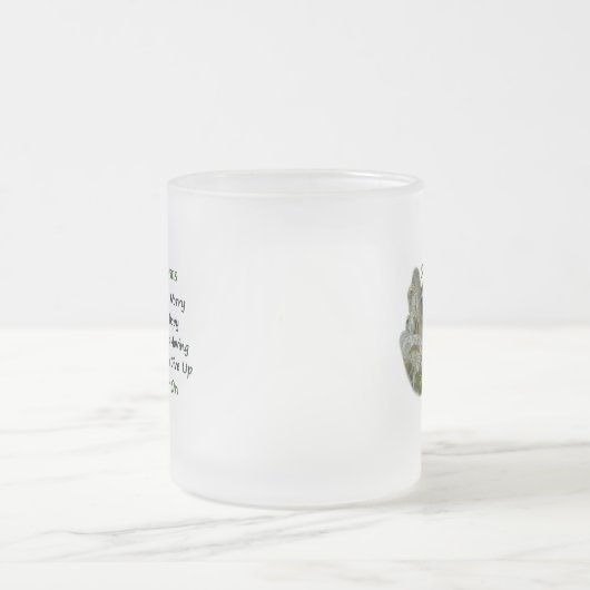 スロートフォトスロッやる気を起こさせるトことわざ フロストグラスマグカップ (中央)