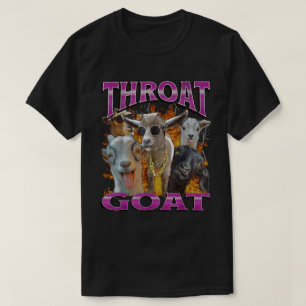 スロートヤギおもしろいの海賊版ヤギのシャツ Tシャツ