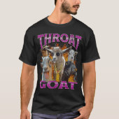 スロートヤギおもしろいの海賊版ヤギのシャツ Tシャツ (正面)