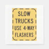 スロートラック道路標識 スタンダードランチョンナプキン (正面)