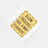 スロートラック道路標識 スタンダードランチョンナプキン (角)