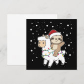 スロートラマのクリスマス雪の冬の動物の招待状 招待状 (正面/裏面)