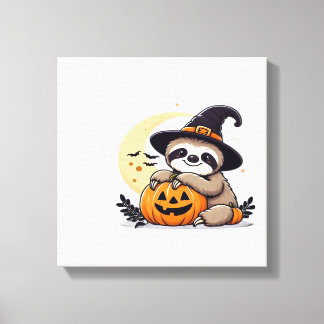 スローハロウィンモチーフ かわいい クラシックTシャツ キャンバスプリント