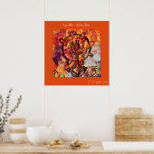 スローバックオースティンアクアフェストプリント ポスター (キッチン)