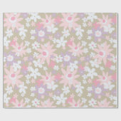 スローバック60s花紙包装紙 ラッピングペーパー (フラット)