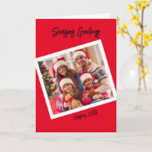 スローバック フォト スタイル、5" x 7" 折りたたみカード カード (黄色い花)