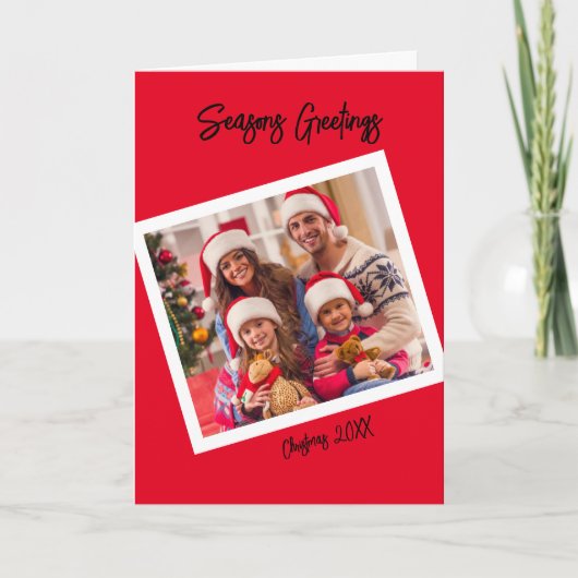 スローバック フォト スタイル、5" x 7" 折りたたみ カード (正面)