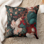 スローパイロービクトリアンユール（キリスト降誕祭）デザイン クッション (ブランケット)