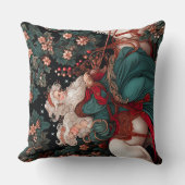 スローパイロービクトリアンユール（キリスト降誕祭）デザイン クッション (正面)