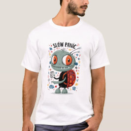 スローパニック 面白いカメ エイリアン キャラクター ギフト Tシャツ