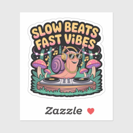 スロービートFast Vibes ファンキー DJ Snail シール (シート)