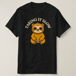 スローペースな生活を楽しむナマケモノのゆるキャラ Tシャツ