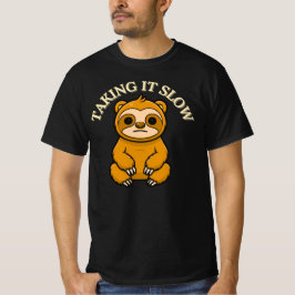 スローペースな生活を楽しむナマケモノのゆるキャラ Tシャツ