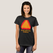スローペース車マーク おもしろ ゆるい人用 リア Tシャツ (正面フル)