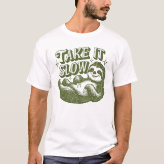 スローモーションが好きな人のためのスローモーション・スローガン Tシャツ