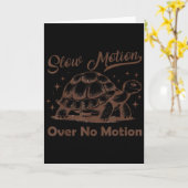 スローモーション オーバー ノーモーション タートル ミーム メンズ レディース カード (黄色い花)