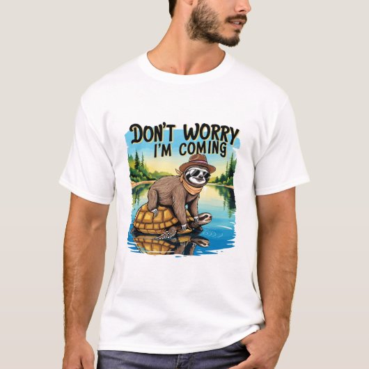 スローモーションTシャツ- ゆっくり待っててね Tシャツ (正面)