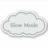 スローモード - 共感できる雲のステッカー シール (正面)